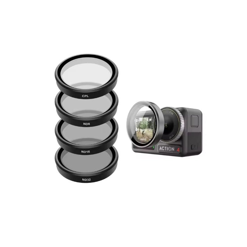 CPL ND8 ND16 ND32 Filters Set for DJI OSMO Action 5/4/3 AGC Glass Aluminum Frame Filter Kit