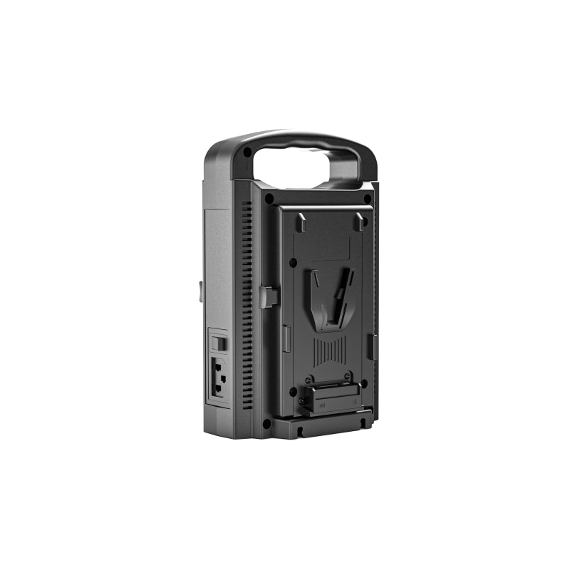 BP-2CH Dual-Slot V-Mount/V-Lock Battery Charger with Dual USB-A Outputs for Professional Camera Broadcast V-Lock Battery