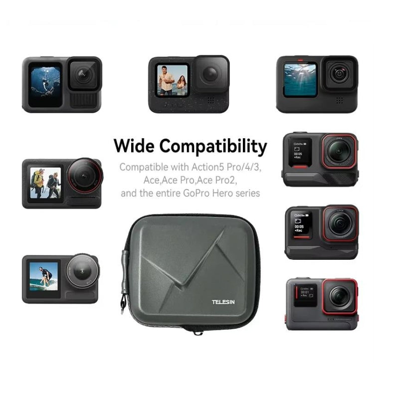 Shockproof Protective Case for Gopro Hero 13/12/11/10/9/8/7 DJI OSMO Action 5/4/3 Insta360 ACE Pro Hard Shell Protection