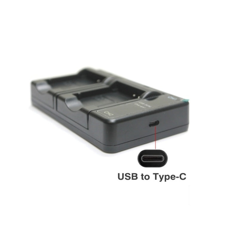 LP-E6 battery USB-Type-c charger is suitable for DSLR camera LP-E6N battery dual-slot dock charger