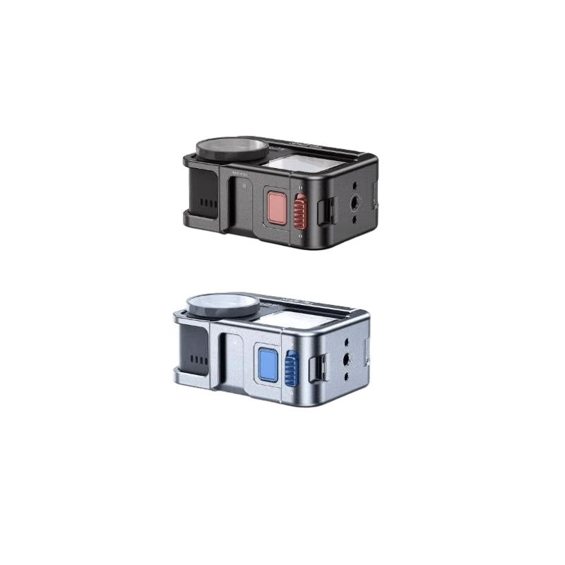 Ultra-Light Protective Camera Cage With Shutter Button, Cold Shoe Mount For DJI Action 5 Pro/4/3 Quick Release Connector